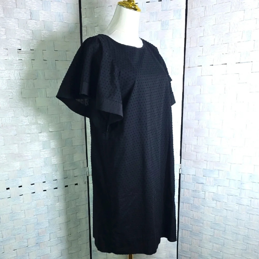 J. Crew Black Pebble Textured Dress